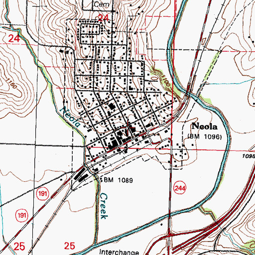Topographic Map of Cogley Physicians Clinic, IA