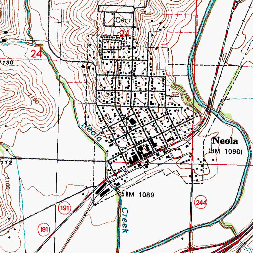 Topographic Map of Saint Patricks Catholic Church, IA