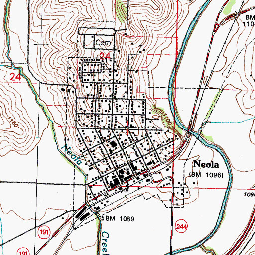 Topographic Map of First Presbyterian Church, IA