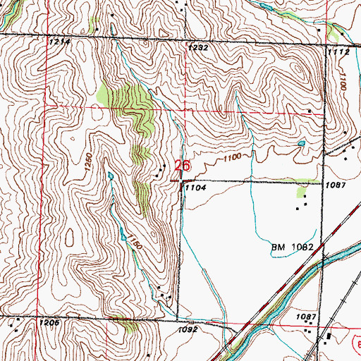 Topographic Map of Quail Run Golf Course, IA