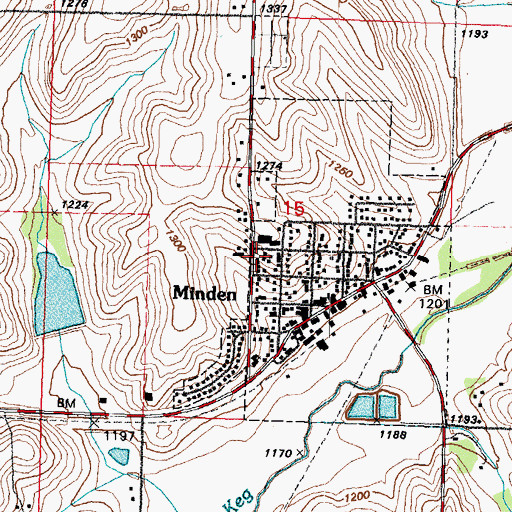 Topographic Map of Minden Dental Center, IA