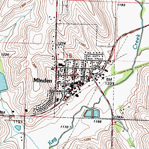 Topographic Map of Harvest Alliance Church, IA