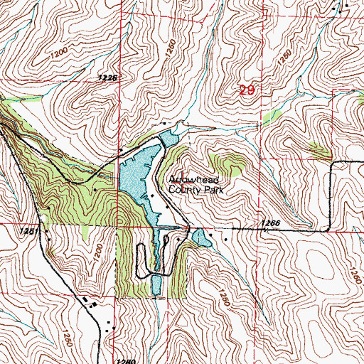 Topographic Map of Arrowhead County Park, IA