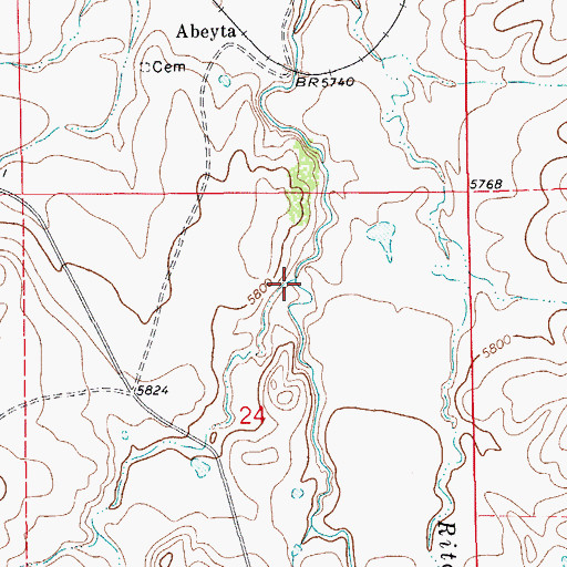 Topographic Map of Rito Agua Dulce, CO