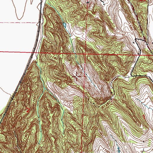 Topographic Map of Hitchcock Nature Area, IA