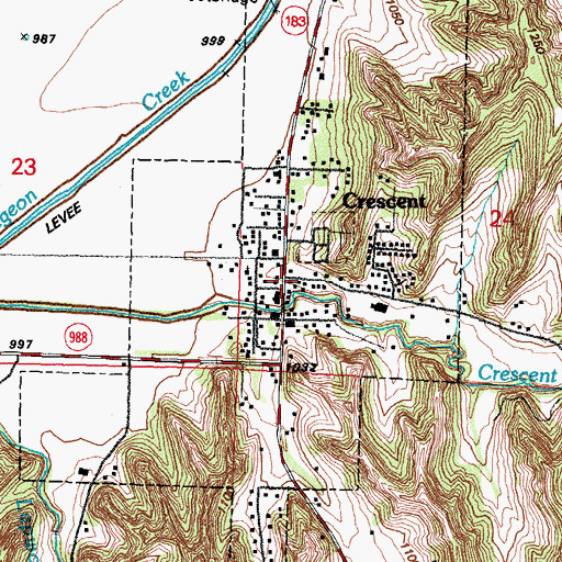 Topographic Map of Reorganized Church of Jesus Christ of Latter Day Saints, IA
