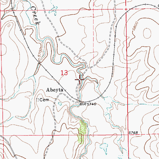 Topographic Map of Rito Seco, CO