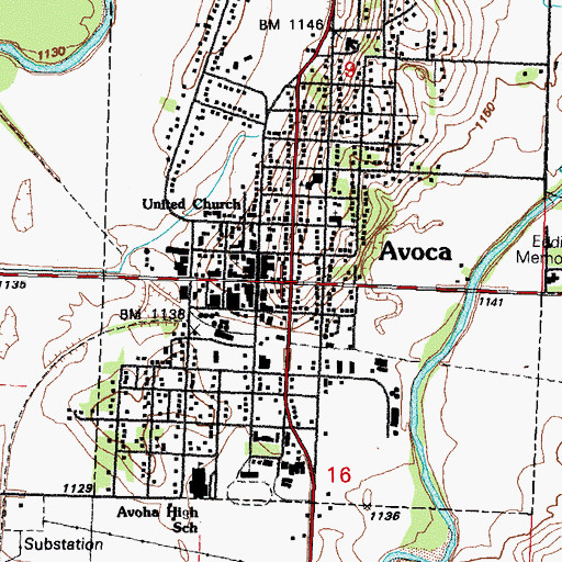 Topographic Map of Saint Marys Catholic Church, IA