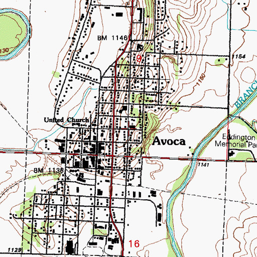 Topographic Map of Trinity Lutheran Church, IA