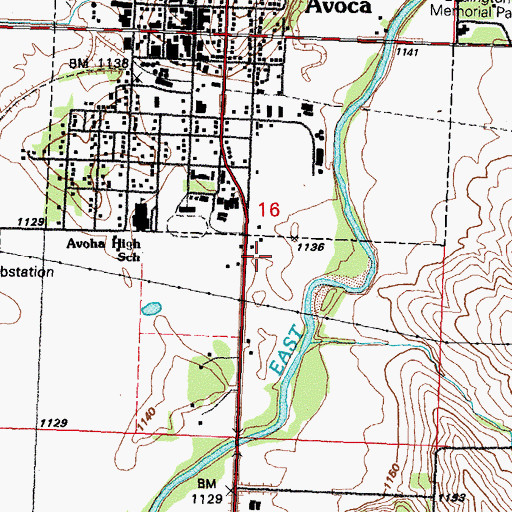 Topographic Map of Parkway Cafe and Campground, IA