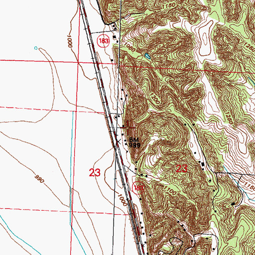 Topographic Map of Crook Cemetery, IA