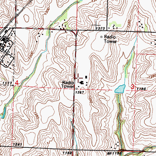 Topographic Map of Pottawattamie County Home Cemetery, IA