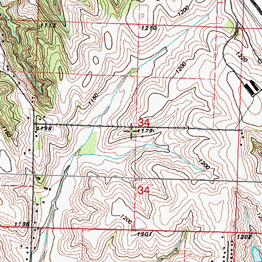 Topographic Map of Graybill Cemetery, IA