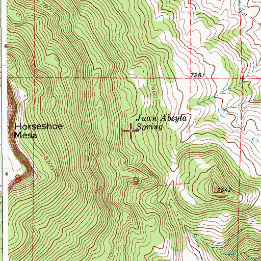 Topographic Map of Juan Abeyta Spring, CO