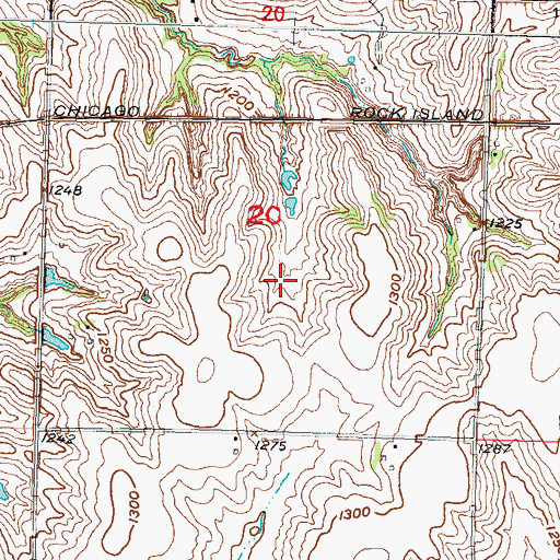Topographic Map of York Township Cemetery, IA