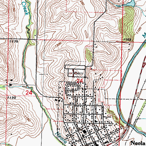 Topographic Map of Saint Patricks Catholic Cemetery, IA