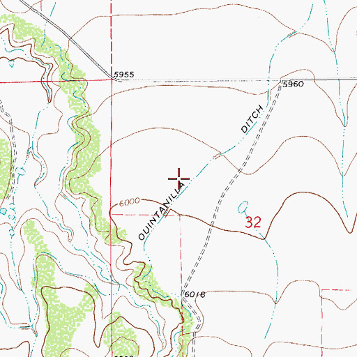 Topographic Map of Quintanilla Ditch, CO