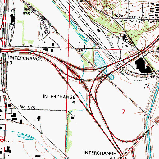 Topographic Map of Interchange 48, IA