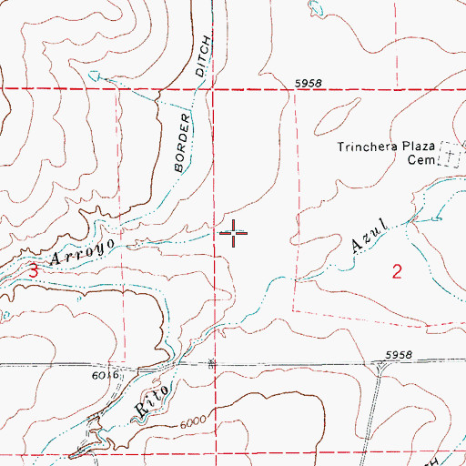 Topographic Map of Cadilloso Arroyo, CO