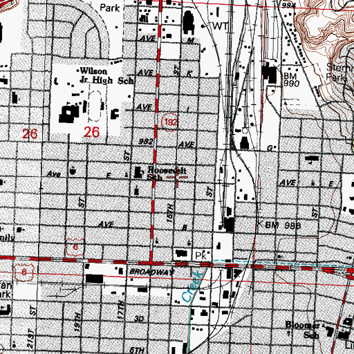 Topographic Map of Lighthouse Temple Church of the Open Bible, IA