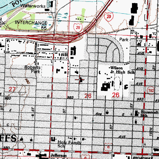 Topographic Map of The Church of Jesus Christ of Latter Day Saints, IA