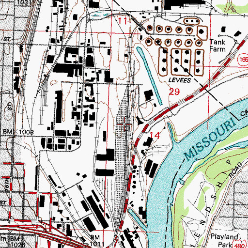 Topographic Map of Walnut Grove Baptist Church, IA