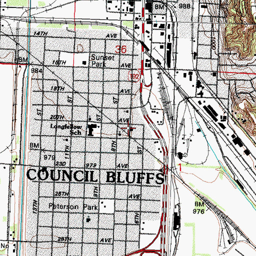 Topographic Map of Southview Bible Church, IA