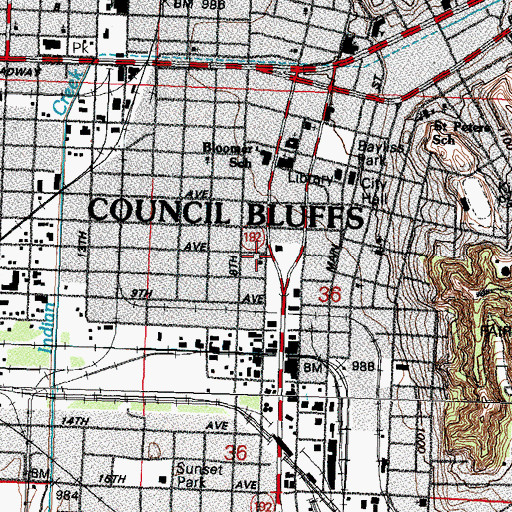 Topographic Map of Harvest Temple Church of God, IA