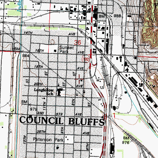 Topographic Map of Bethany Presbyterian Church, IA