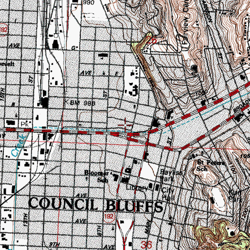 Topographic Map of Salvation Army Church, IA