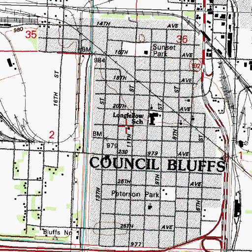 Topographic Map of Faith Lutheran Church, IA