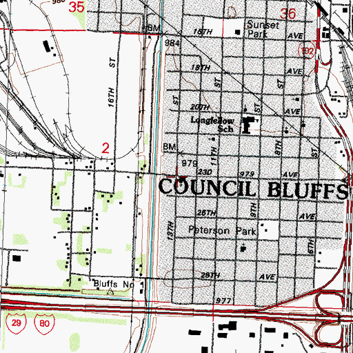 Topographic Map of Emanuel Church of the Nazarene, IA