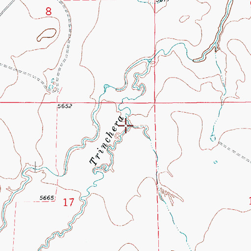 Topographic Map of Chaney Arroyo, CO