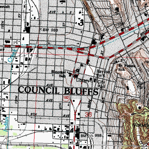 Topographic Map of Saint John Lutheran Church, IA