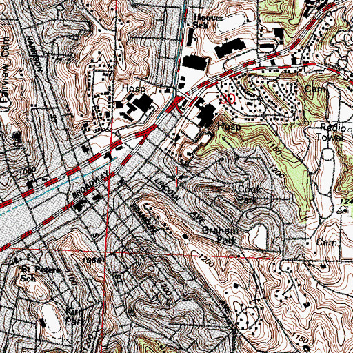 Topographic Map of Saint Pauls Lutheran Church, IA