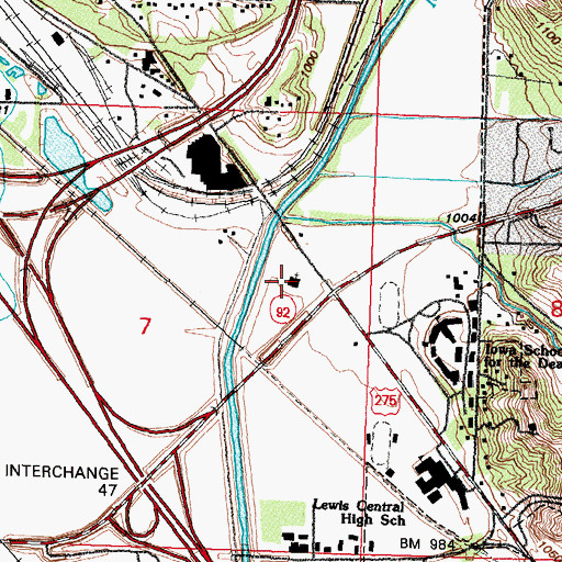 Topographic Map of First Assembly of God Church, IA