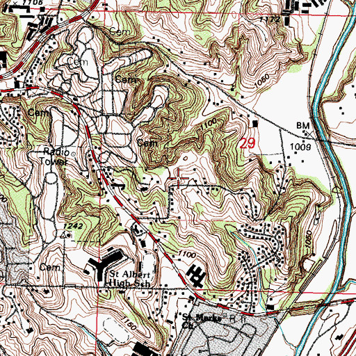 Topographic Map of Baha'i Faith Church, IA
