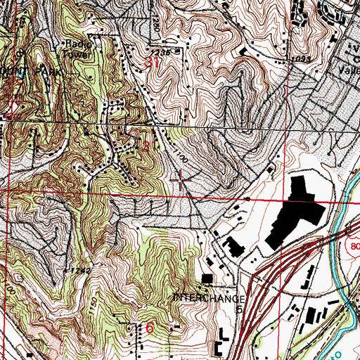 Topographic Map of East Side Christian Church, IA