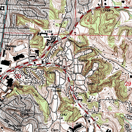 Topographic Map of Church of Christ, IA