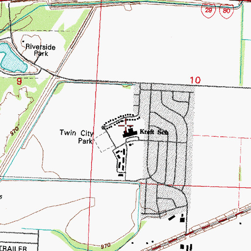 Topographic Map of Church of Christ Iglesia Ni Christo, IA