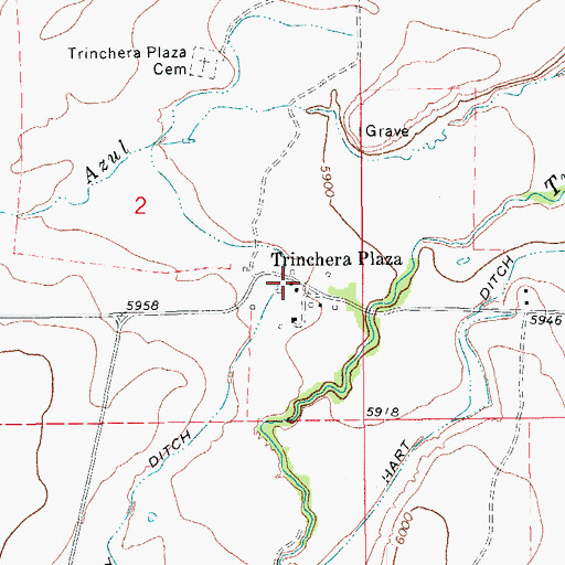Topographic Map of Trinchera Plaza, CO