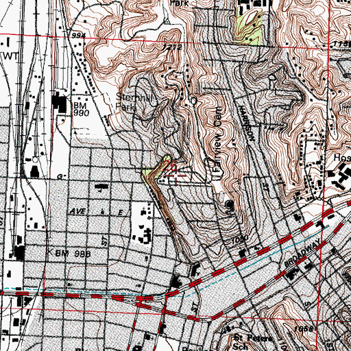 Topographic Map of Lincoln Park, IA