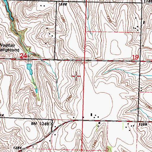 Topographic Map of Bent Tree Golf Club, IA