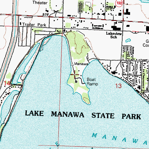 Topographic Map of North Shore Park, IA