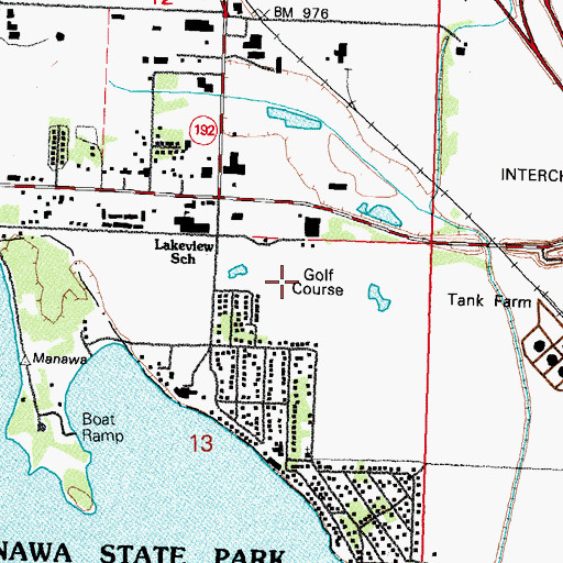 Topographic Map of Lakeshore Country Club, IA