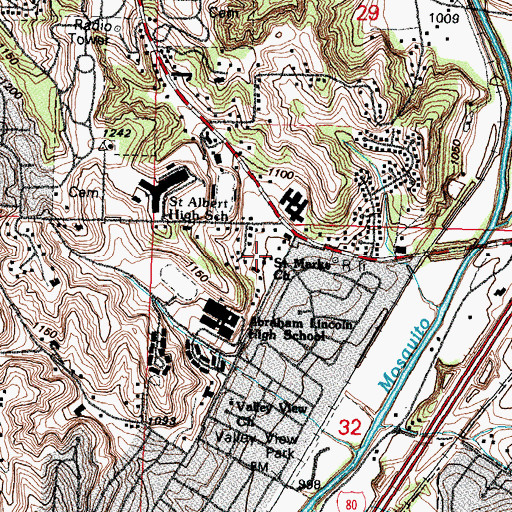 Topographic Map of Saint Marks Church, IA