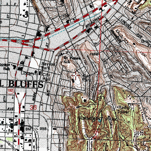Topographic Map of Kirn Park, IA