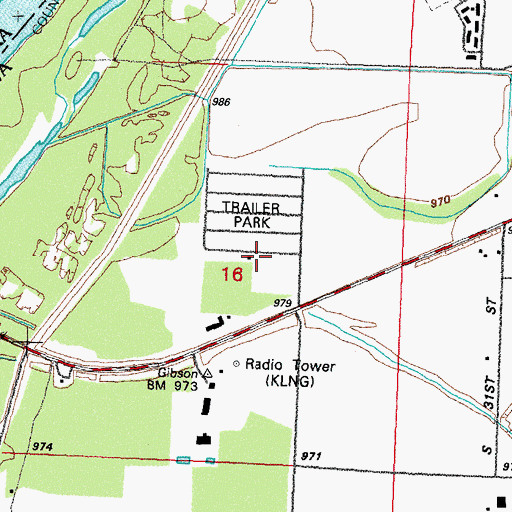 Topographic Map of Malmare Park, IA