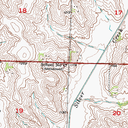 Topographic Map of School Number Four (historical), IA