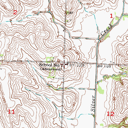 Topographic Map of School Number One (historical), IA